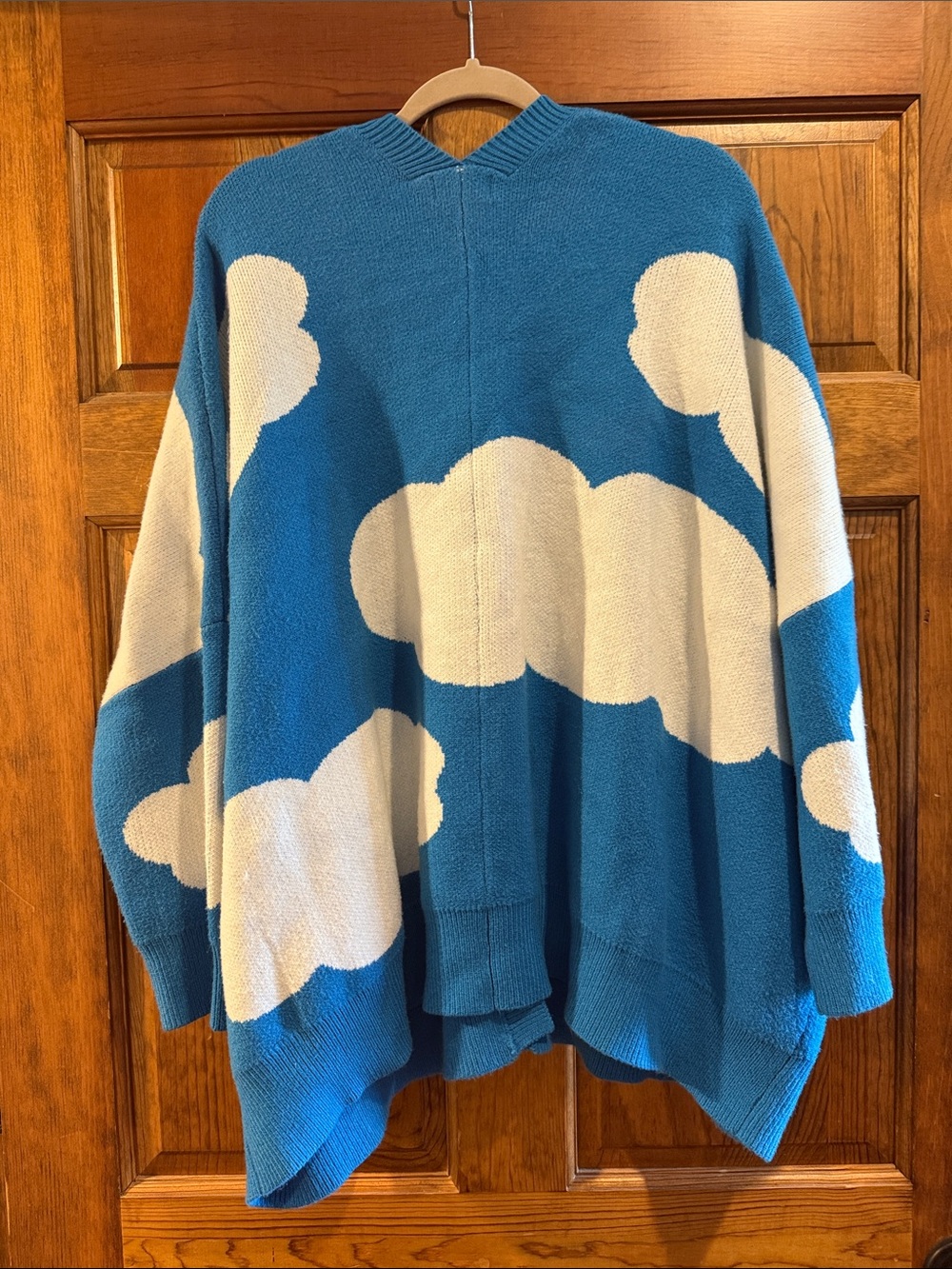 Dressed in LaLa Blue & White Cloud Cardigan Sweater - - Picture 3 of 4